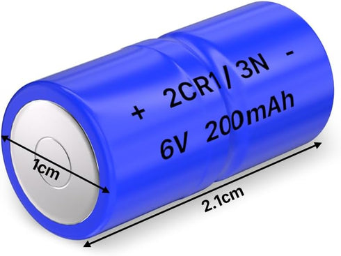Quzmo 2CR1/3N 6 200mAh CR1/3N 6V Pack (4-Pack) Volt Battery, High Capacity Lithium ion Batteries Compatible with Pet