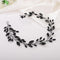 Kercisbeauty Black Rhinestones Beads Headband, Handmade Hair Accessories for Women and Girls, Wedding Bridal