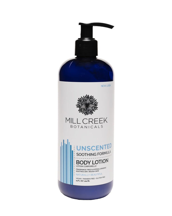 Mill Creek Botanicals Unscented Body Lotion, 14 oz