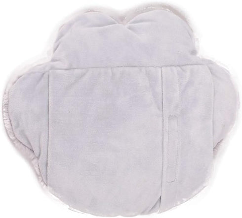 Rubber Hot Water Bottle with Cute Faux Fur Cover, Gray Paw01