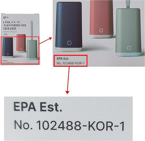 Link UV-C + Heat Drying Toothbrush Holder L-S201, Toothbrush Cover, USB Charging, Auto Care System, Mint
