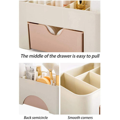 Makeup Organizer, Cosmetic Organizer/Box for Bathroom, Space-Saving Storage Box for Makeup Brush Organizer