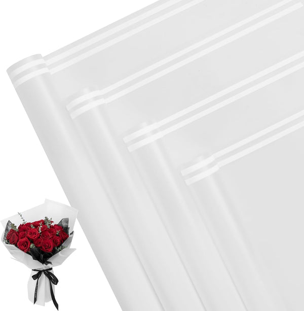 NESCCI 20 Sheet Flower Wrapping Paper, Waterproof Floral Bouquet Packaging Paper for Wedding Birthday Gift DIY