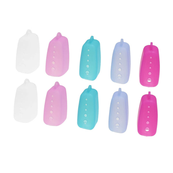 NC 10 Pieces Silicone Toothbrush Case Covers, Toothbrush Protector Cover for Electric and Manual Toothbrush, Travel