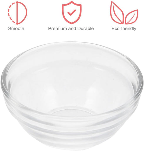 FOMIYES Facial Masks Mixing Bowl Set 5 Sets Masks Prep Measuring Bowl with Spatula, Clear Glass Mix Bowl, Cosmetic Mix Bowl, Skincare Makeup Kit for Home Salon DIY Jelly Mud Masks by FOMIYES