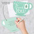 Set 12 Big Dot of Happiness Floral Lets Par-Tea - Shaped Thank You Cards - Garden Tea Party Thank You Note Cards