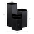 LoveBB Makeup Brush Holder Organizer, 3 Slot Plastic Storage Solution for Cosmetics Brushes, Black