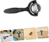 Set 2pcs, Massage Ball Roller Stainless Steel Handheld Muscle Massage Tool with Handle, Black Manual Roller for Back