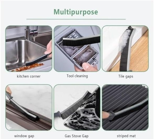 6 PCS Hard Bristle Crevice Cleaning Brush for Home, Kitchen, Bathroom, Window, Vehicle, Toilet, and Grout Cleaning