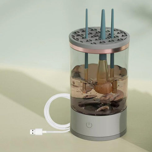 Makeup Brush Cleaning Machine, Automatic Electric Cleaner and Dryer, Dust-proof Organizer for Beauty Brushes