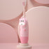 Set 4pcs 2 Toothbrush with Replacement Heads Pink Deer Design USB Rechargeable Toothbrush