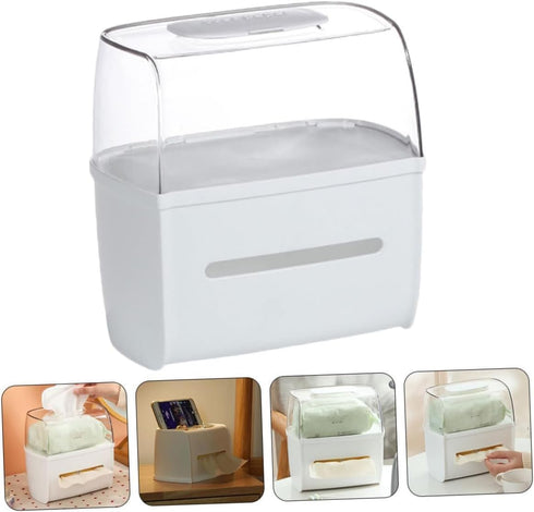 RoTape box1PcBox Acrylic tissue box, desktop tissue Wet and Dry TissueBox Baby Wipes Case Phone Holder Tissue Case