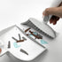 Mini Broom and Dustpan Set - Small Dustpan and Brush Set for Desk, Home, Tent, Gray 2pcs