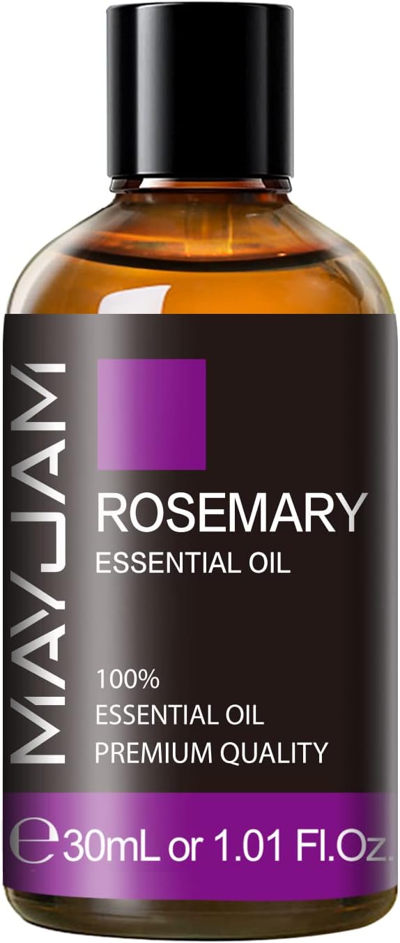 MAYJAM Premium Rosemary Essential Oil 30ML/1.01FL.OZ with Glass Dropper, Great for Aromatherapy Diffuser and Candle
