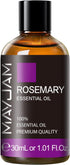 MAYJAM Premium Rosemary Essential Oil 30ML/1.01FL.OZ with Glass Dropper, Great for Aromatherapy Diffuser and Candle