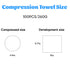 100 Pcs Mini Compressed Towels, Disposable Face Compressed Towel, Portable Coin Tissue for Travel and Outdoor Activities