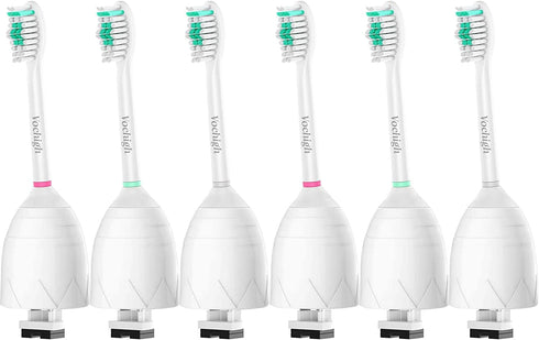 Replacement Toothbrush Heads Compatible with Philips Sonicare: Fit Sonicare E-Series HX7022/66, 6 Pack