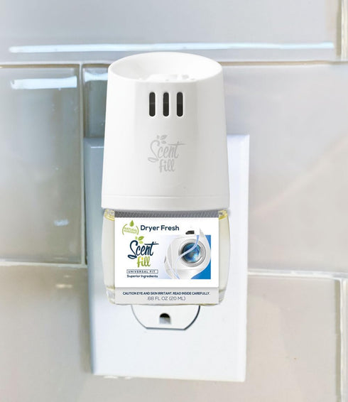 Scent Fill Dryer Fresh Plug in Air Freshener, 4 Scented Oil Refills for Home