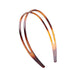 Set of 2 Women Hard Plastic Headband Hair Hoop, Black and Brown High-grade Hairband (Style F#)