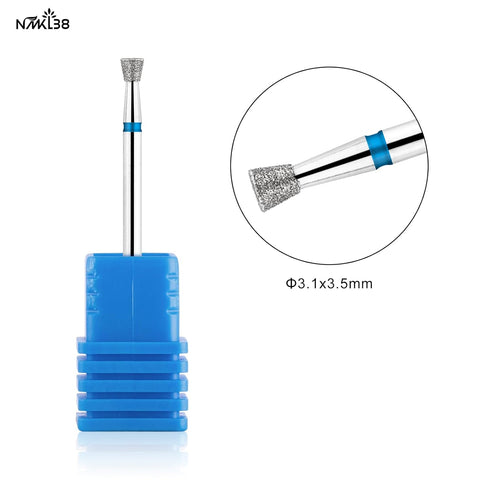 NMKL38 Tapered Diamond Nail Drill Bit - Professional Cuticle Remove Tools for Manicure Pedicure