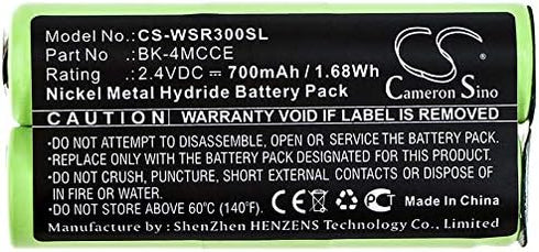 Estry 2.4V BK-4MCCE Battery Replacement for WATERPIK Sensonic Plus SR-3000 Sonic Toothbrush, Requires Soldering