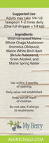 Maine Chaga Mushroom & Birch Bark Extract Liquid - 2oz, Wild Harvested & Double Extracted