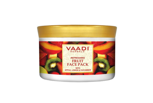 Refreshing Fruit Face Pack - Herbal Face Pack - ALL Natural - Paraben Sulfate Free - Suitable for All Skin Types - Value Pack of 600gms (21.16 Oz) - Vaadi Herbals