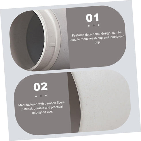 Set Abaodam Travel Toothbrush Cup Mouthwash Cup Toothpaste Storage Box Gray Compact Outdoor Travel Daily Oral Care