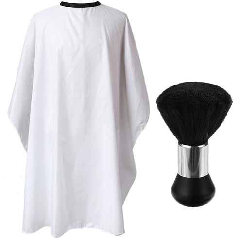 Professional Hair Cutting Cape with Neck Duster Brush, Salon Barber Hairdressing Accessories