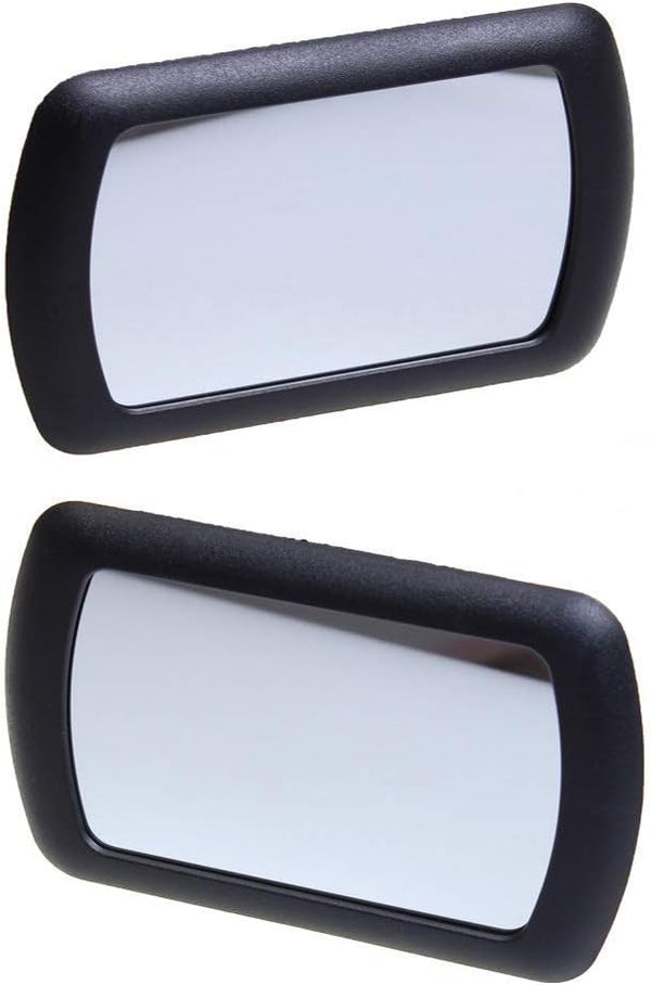 WenMei 2 Pack Black Deluxe Sun Visor Mirror, Auto Supplies Car Makeup Mirror 16.9x11cm/6.65"x4.33"