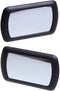 WenMei 2 Pack Black Deluxe Sun Visor Mirror, Auto Supplies Car Makeup Mirror 16.9x11cm/6.65"x4.33"