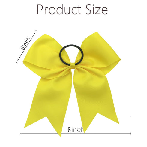 Hipcheer 20pcs 8" Large Cheer Bows for Girls, Hand-made Grosgrain Ribbon Hair Accessories for Teen Girls