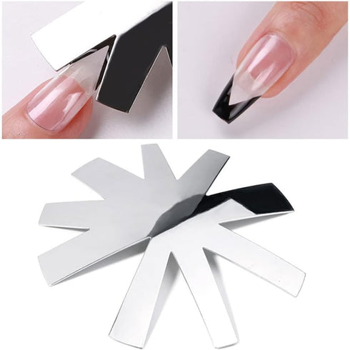 Lokyango French Cutter for Nails, 3pcs French Tip Cutter Set with 2 Brushes, 1 Cutting Knife, 5 Spare Blades