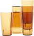 Restaurant Grade BPA-Free 12oz Amber Plastic Cups, 6pk Durable Break Resistant Drinking Glasses