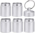 Drug Holder, Aluminum Alloy Waterproof Pill Key Chain Container with Key Ring for Outdoor Activities Daily Use Mountain Camping Camp Reception(6 Cases£©