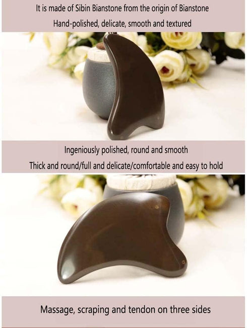 ZHAO SHOP Slimming Bian Stone Massage Stone| Gua Sha Massage Tools | Massager for Beauty Spa Skin Caring Neck Pain
