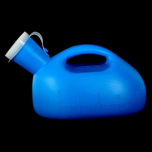 Urinals for Men, Spill Proof Portable Urine Bottle, 70 oz/2000 ml, Reusable Thick Plastic Pee Urinal