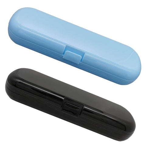 2 Pcs Electric Toothbrush Travel Case, Portable Holder for Electric Toothbrush Set (Blue and Black)