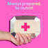 BLINGSTING First Aid Kit - 75 Essential Supplies, Gold Travel Case - Mini Emergency Kit for Women - Pink Interior (1