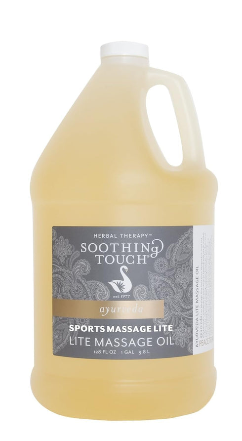 Soothing Touch Sports Massage Lite Oil, 1 Gallon, Deep Penetration, Quick Absorption, Peppermint, Eucalyptus,