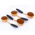 Large Round Toothbrush Oval Makeup Brushes Set, Rose Gold Foundation Contour, 4pcs