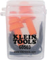 Klein Tools 605036 Corded Earplugs, 25dB NRR, Reusable Orange Earplugs, 6-Pack with Case for Industrial Use