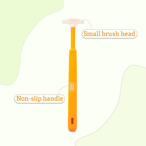 Mee Mee 6+ Tongue Cleaner for Baby | Tender Baby Oral Cleaner Toothbrush with Silicone Scraper | Suitable from Months |