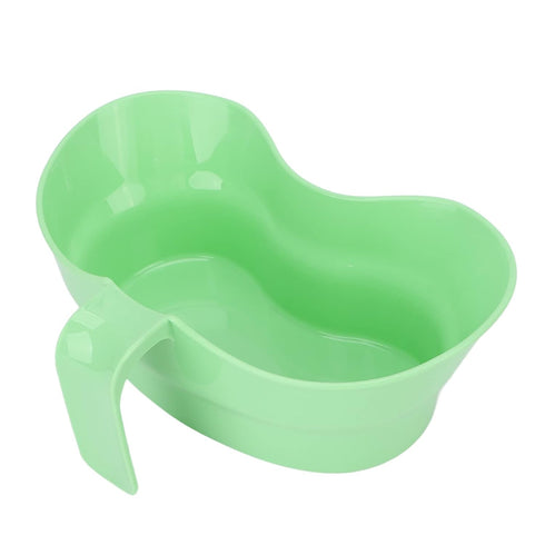 Vomit Basin Cup, Large Diameter Inward Curved Grip Handle, Unbreakable Kidney Shaped Bowl for Hospital