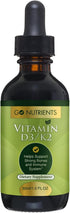 Go Nutrients Vitamin D3 K2 Drops, Liquid VIT D Supplement for Adults & Kids, 1 oz, 90 Servings