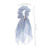 VALICLUD 8PCS Double Layer Bowknot Chiffon Hair Scarf Scrunchies - Elastic Ribbon Hair Ties for Women and Girls