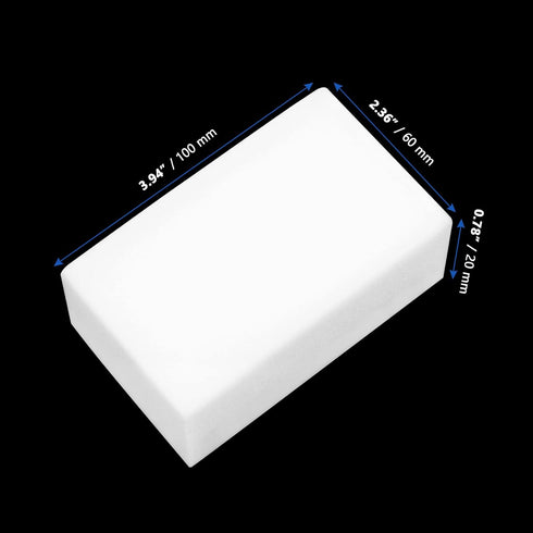 100 Pack White Melamine Foam Sponge Cleaning Pads, Lightweight Non-Scratch Scrub Sponge Scrubber Foam Dish Sponges Eraser for Wall, Furniture, Kitchen, Car, 3.9 x 2.4 x 0.8 Inch by MANCHAP