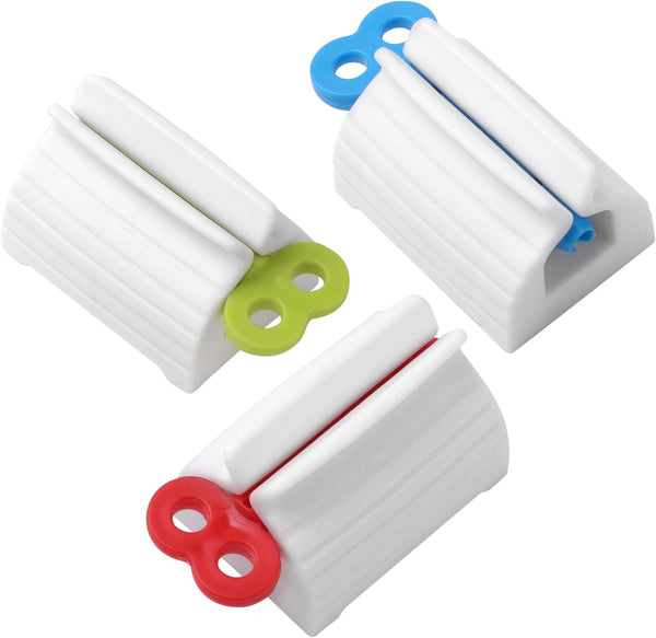 3pcs Rolling Tube Toothpaste Squeezer Holder Stand for Bathroom Accessories, Mix Color