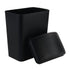 Plastic Trash Can with Swing Lid | 4.2 Gallon | Black | 1 Pack