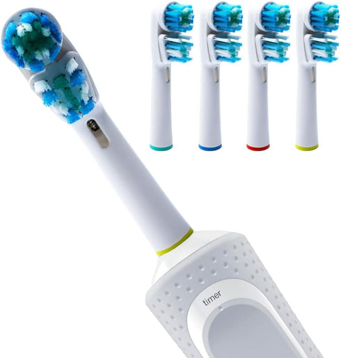 Pack 20 Double Clean Brush Heads, Compatible with Braun Oral-B Dual Clean Electric Toothbrush